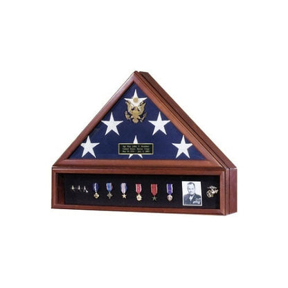 American Flag Case and Medal Display Case With 3' x 5' Flag - Presidential