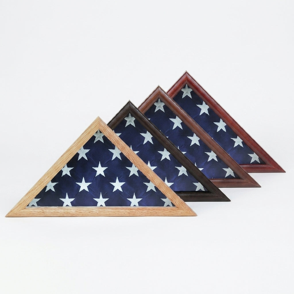 Capitol Hill Flag Case - 4 x 6 flag Display Case, Cherry Finish
