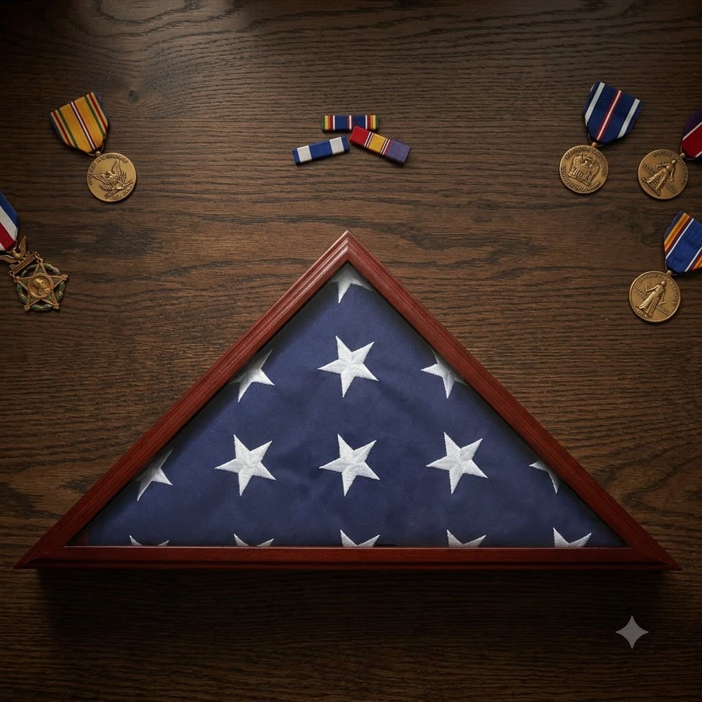 Flag case and a pre folded flag set