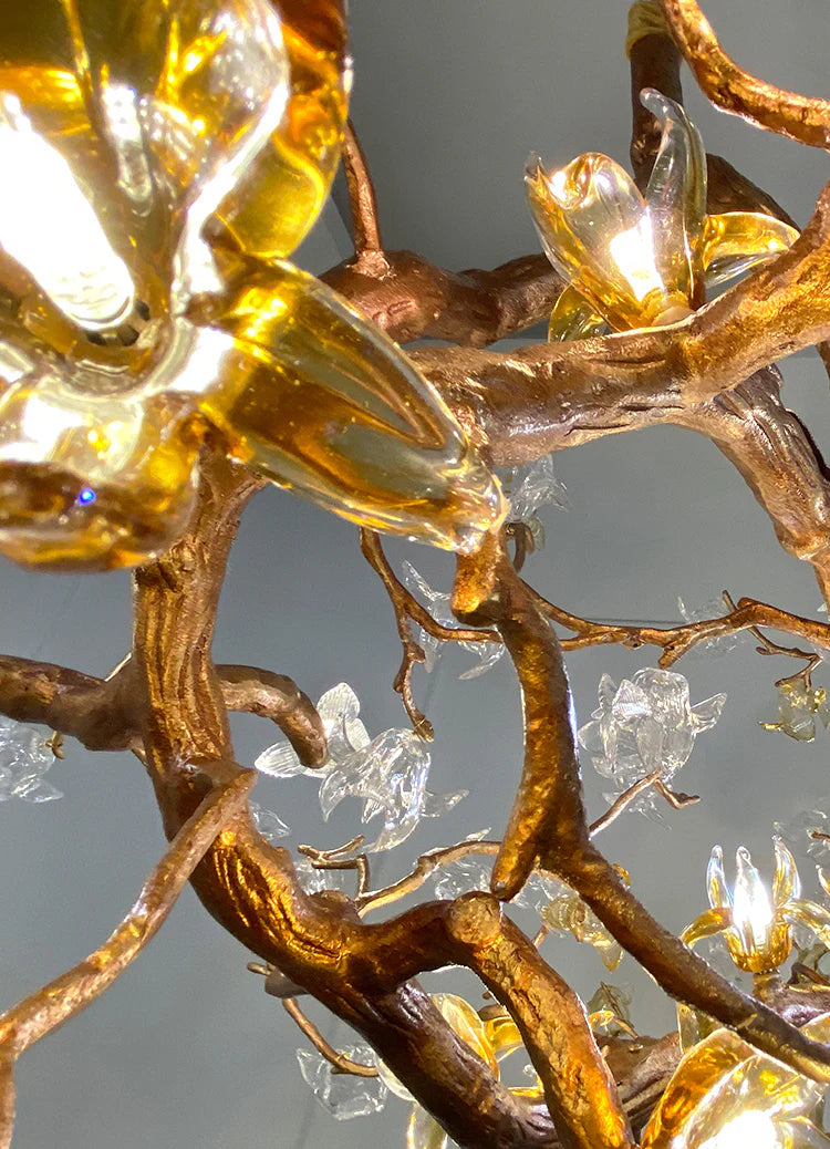 Aosta Branch Glass Flower Chandelier