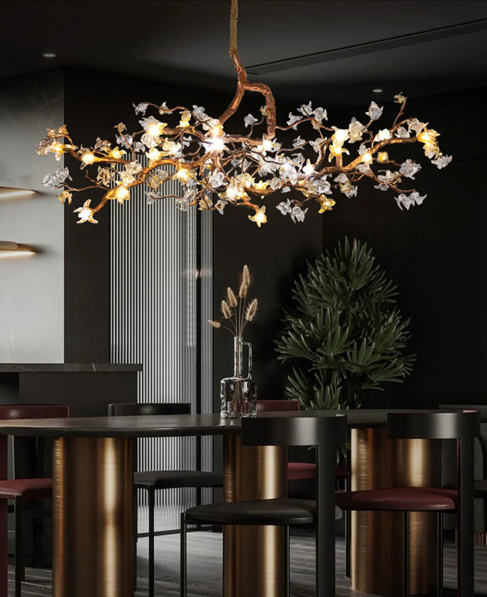 Aosta Branch Glass Flower Chandelier