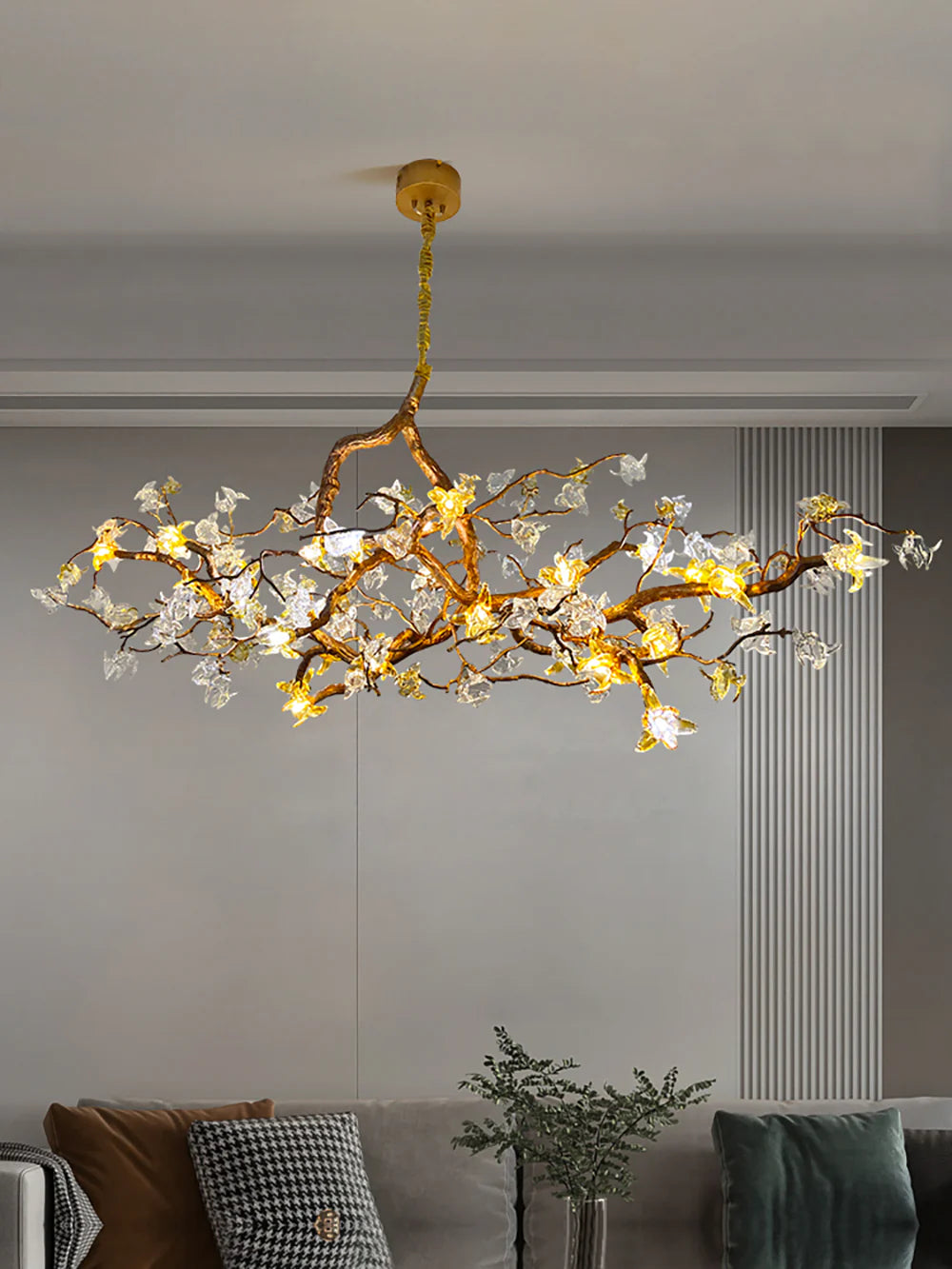 Aosta Branch Glass Flower Chandelier