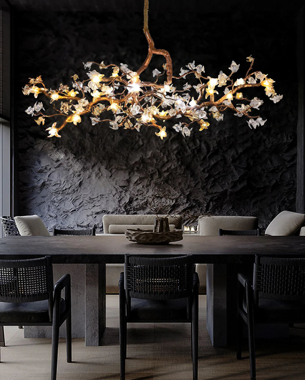 Aosta Branch Glass Flower Chandelier