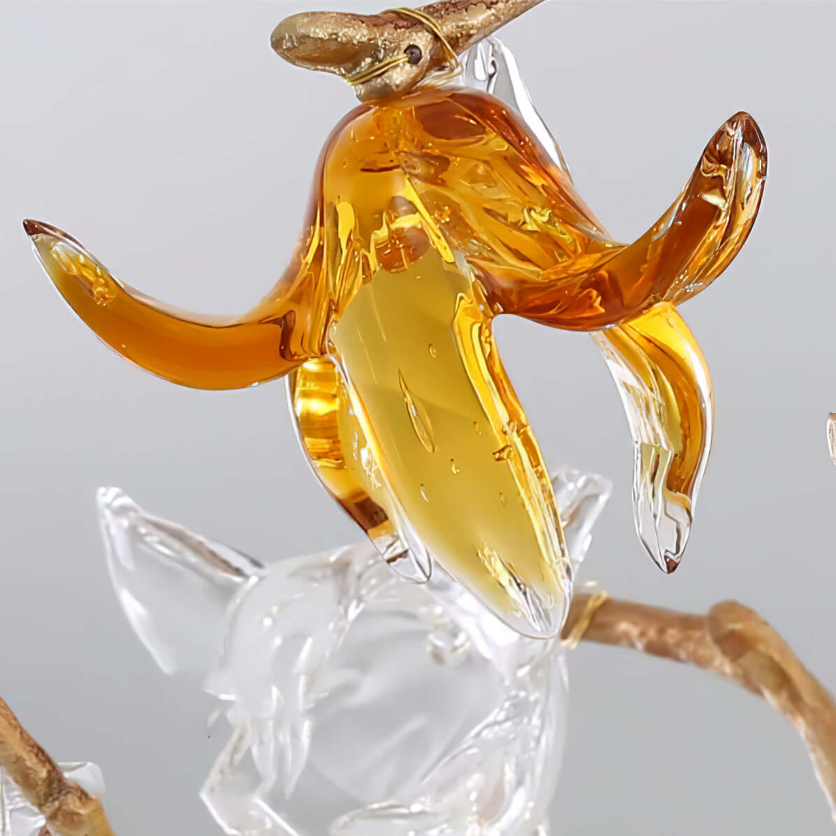 Aosta Brass Glass Flower Chandelier