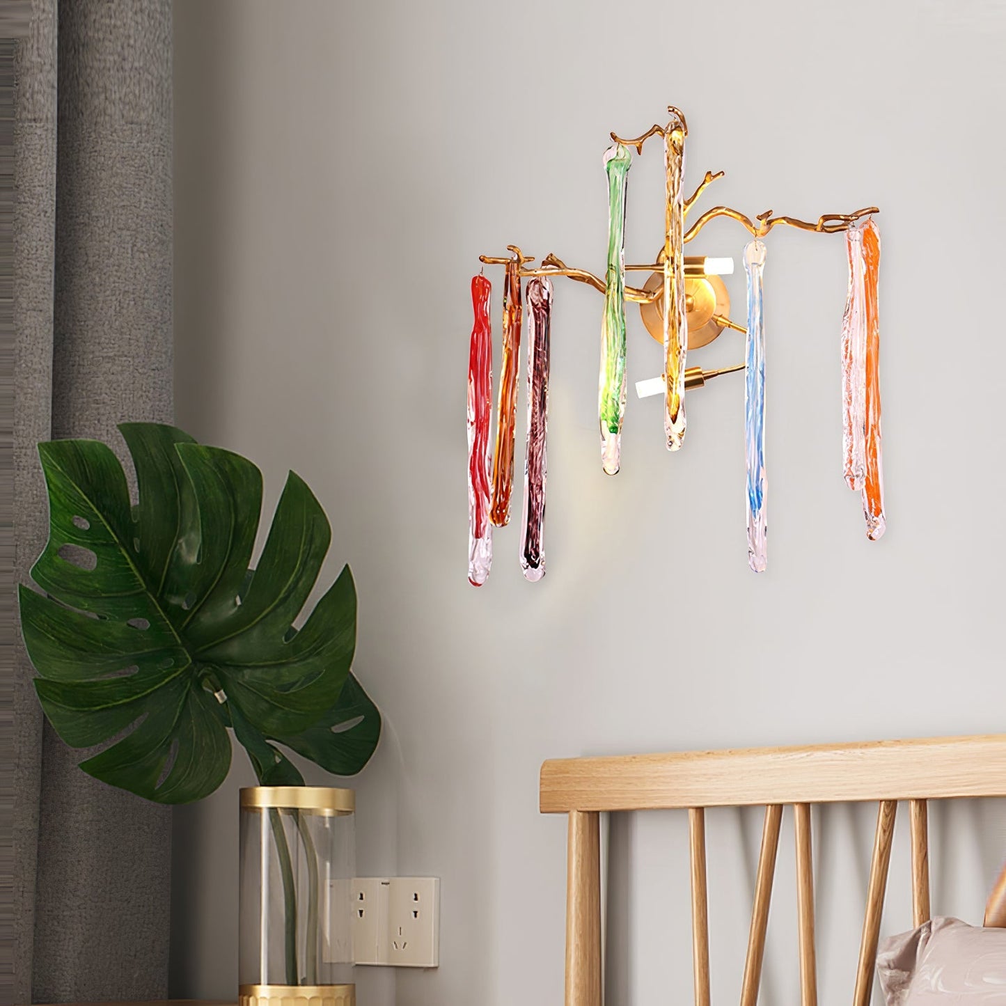 Aqua Salix Crystal Wall Lamp
