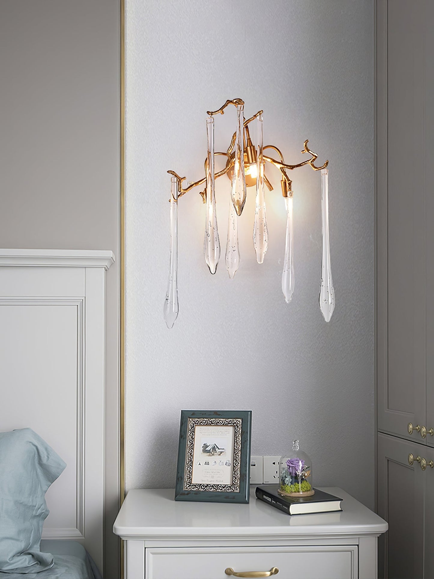 Aqua Salix Crystal Wall Lamp
