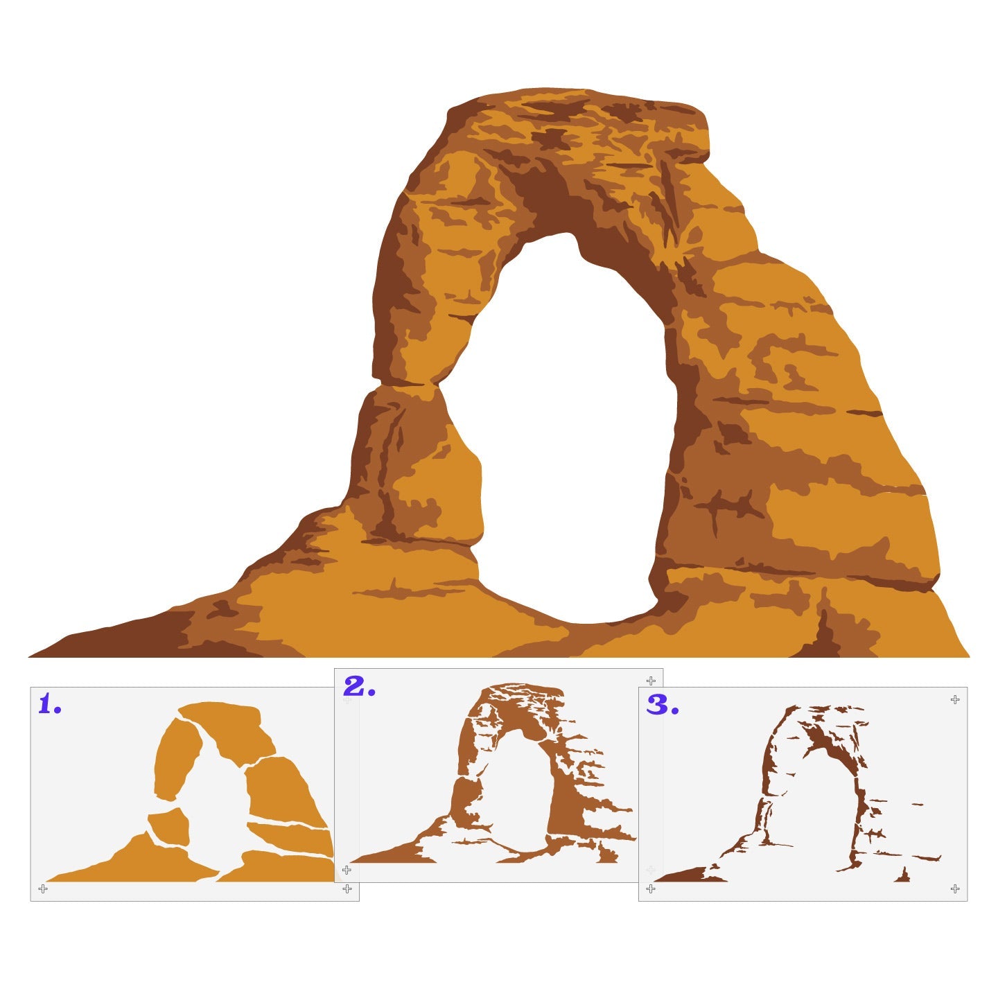 Arches National Park Wall Mural Stencil Set