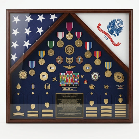 Flag Connections Army 2 Flag Shadow Box/Display Case