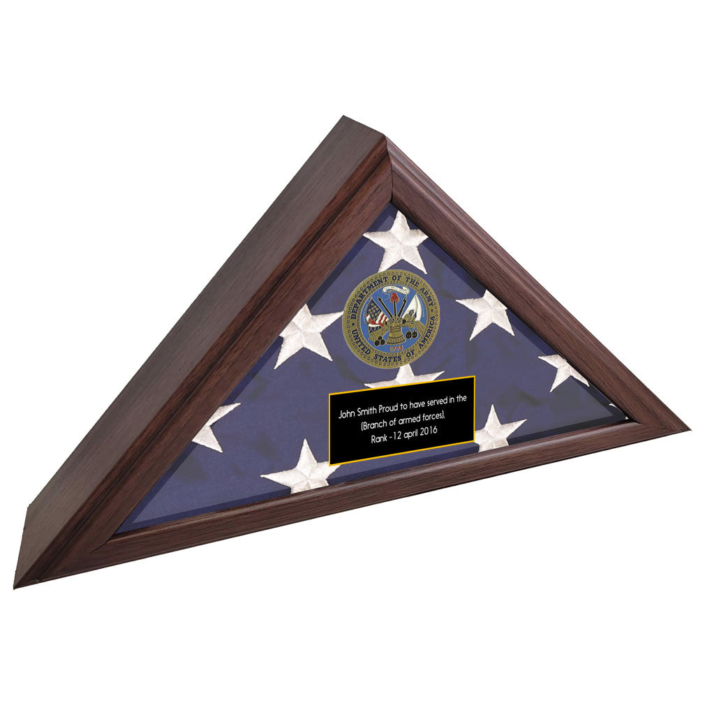 Flag Display Case for 4x6 flag - Cherry Finish.