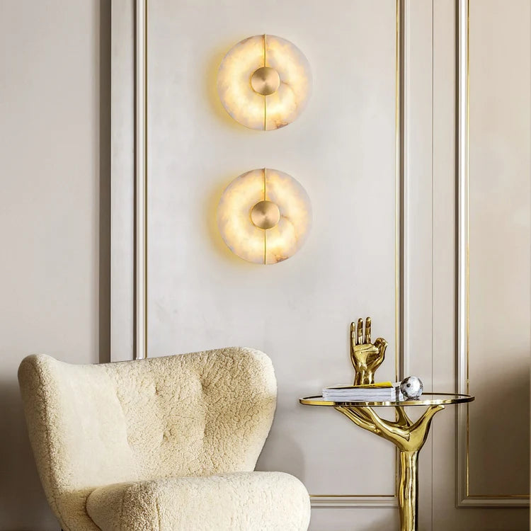 Artistic Simple Alabaster Wall Lamp