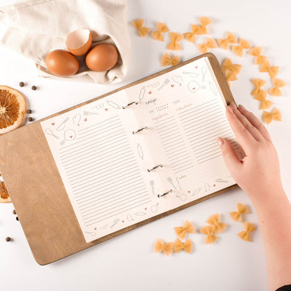 Wooden Recipe Book – Bakery Style