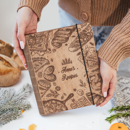 Wooden Recipe Book – Bakery Style