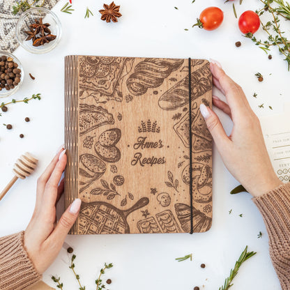 Wooden Recipe Book – Bakery Style