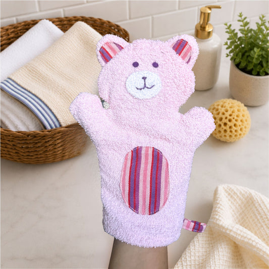 Bear Puppet Washcloth - Oakley the Bear