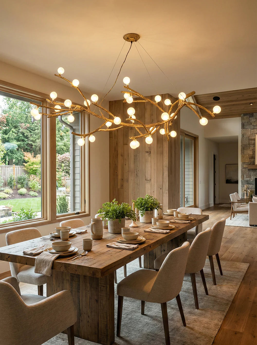 Boho Tree Branch Chandelier