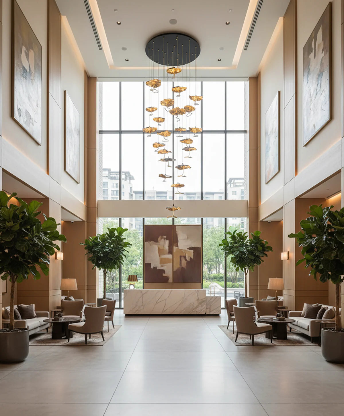 Brass Aviary Constellation Chandelier