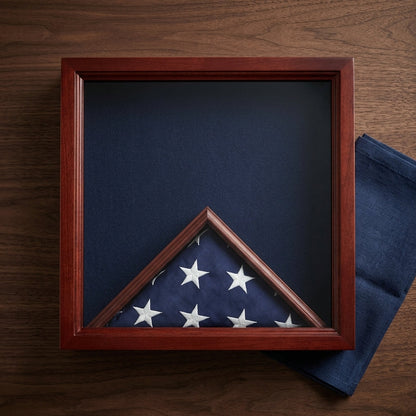 Flag Combination Medal Award Display Case - 4' x 6' Flag