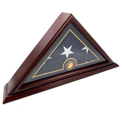5x9 Burial/Funeral/Veteran Flag Elegant Display Case with Base