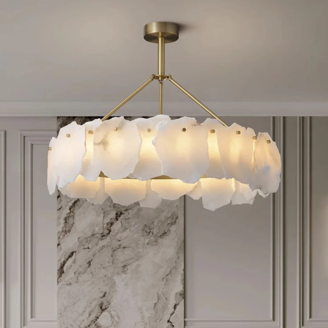 Irregular Burton Alabaster Chandelier