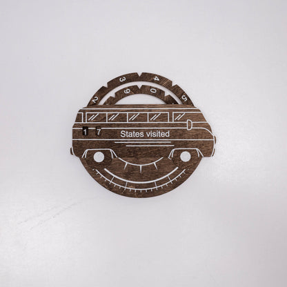 Travel Tracker 3D Wooden USA Map – Dark Walnut
