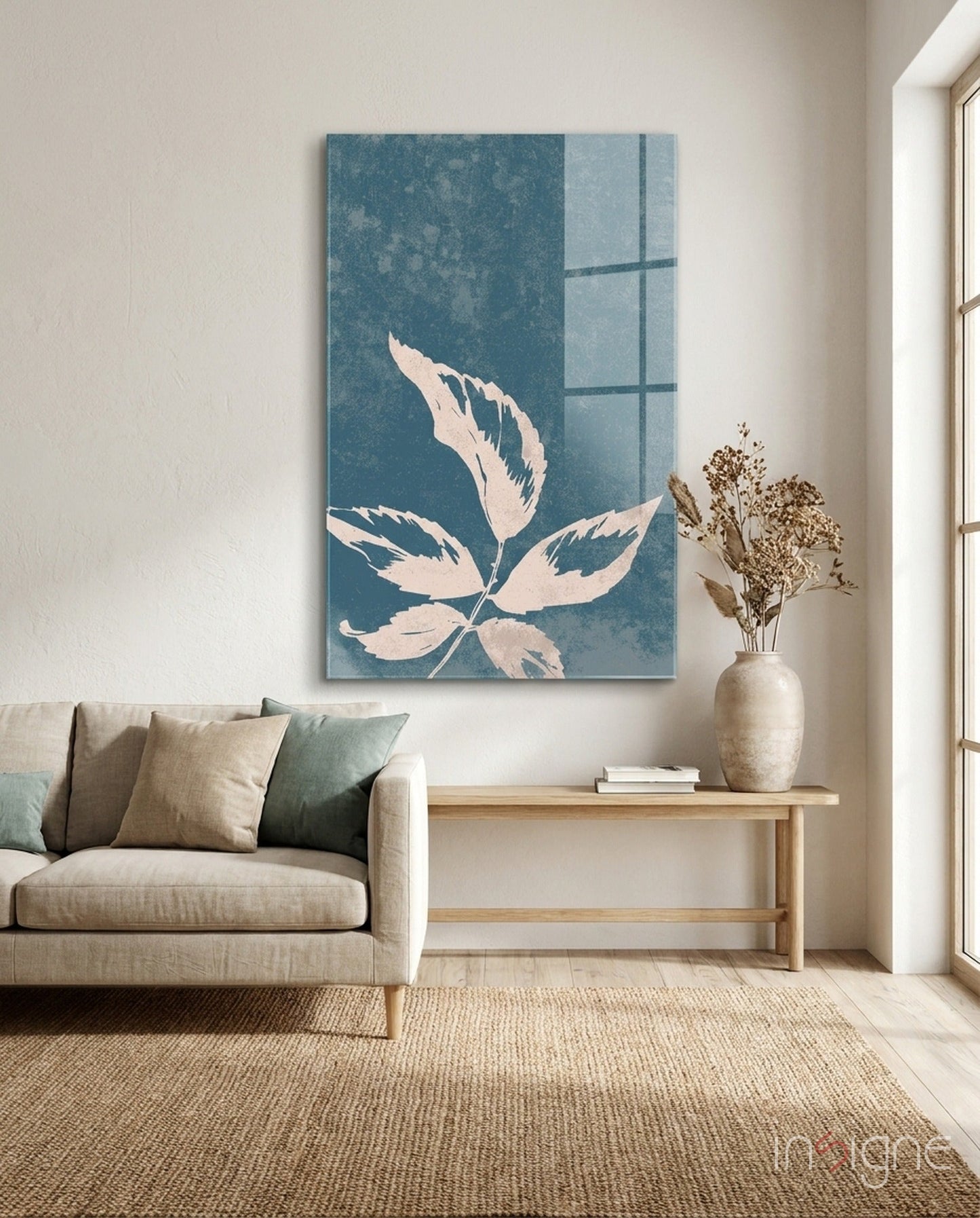 Leaves Glass Wall Art