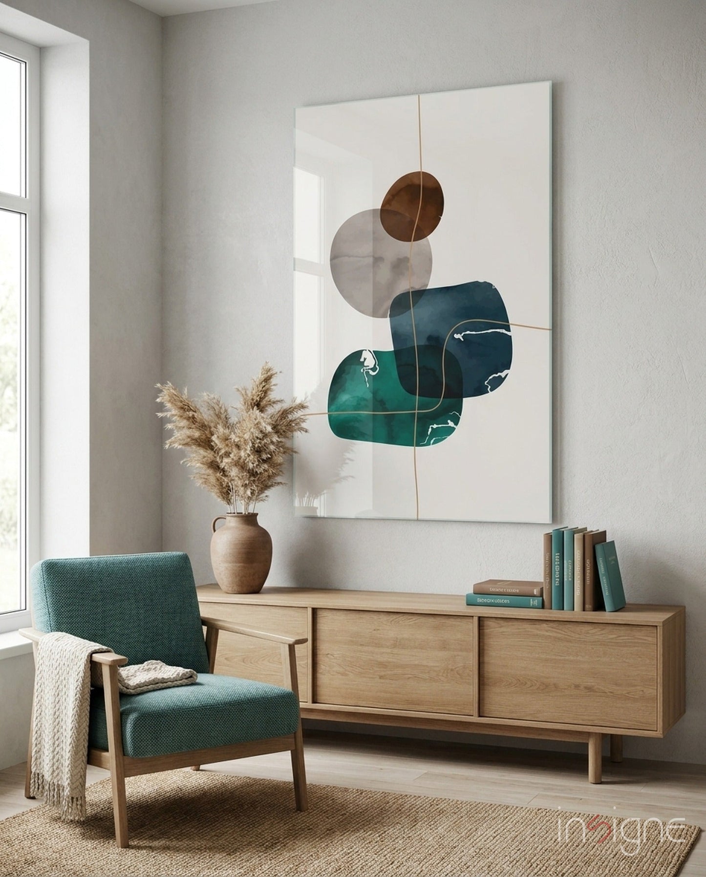 Dance of Earth Colors Glass Wall Art