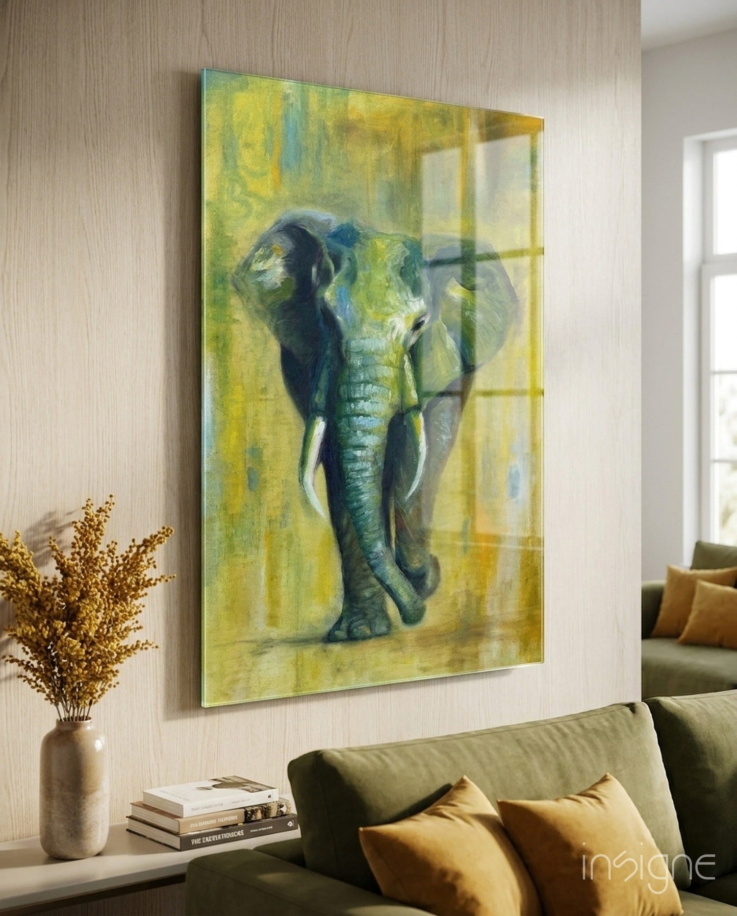 Elephant Glass Wall Art
