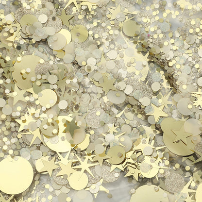 Confetti Glam Clear Mini Backpack with Gold Confetti