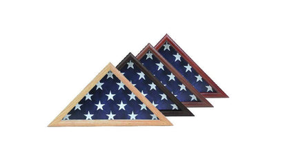 Capitol Hill Flag Case - 4 x 6 flag Display Case, Cherry Finish