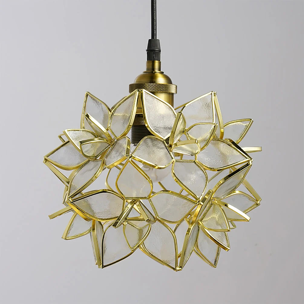 Floral Glass Pendant Lamp