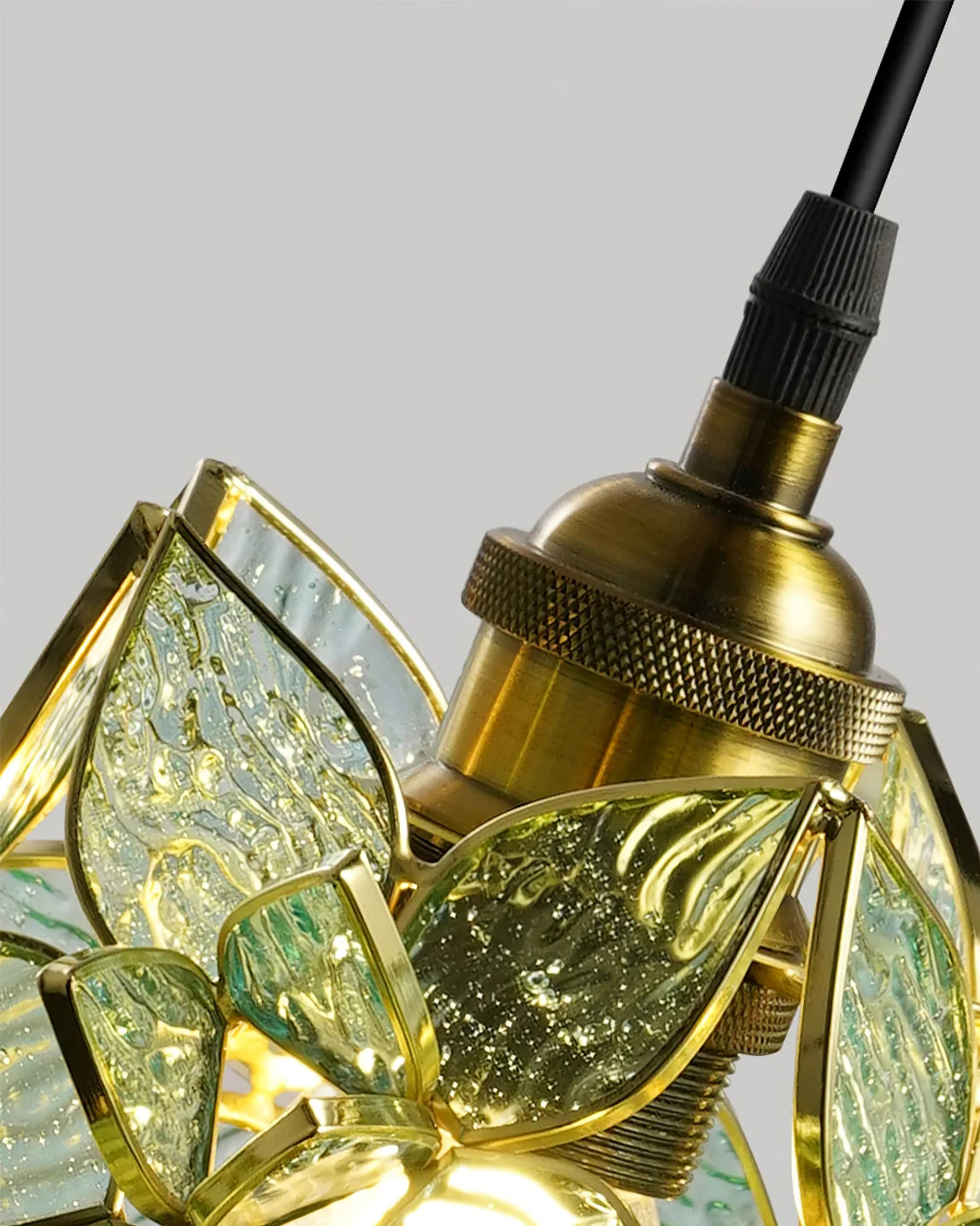 Floral Glass Pendant Lamp