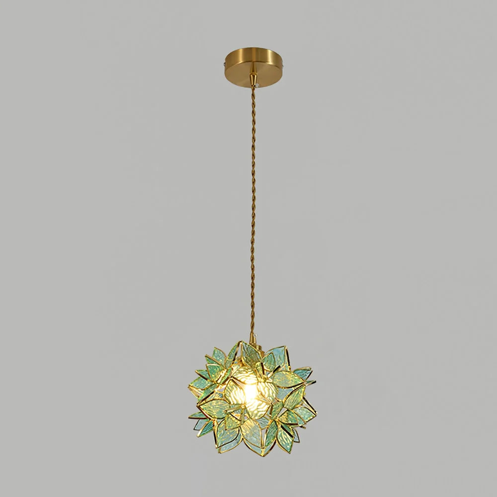Floral Glass Pendant Lamp