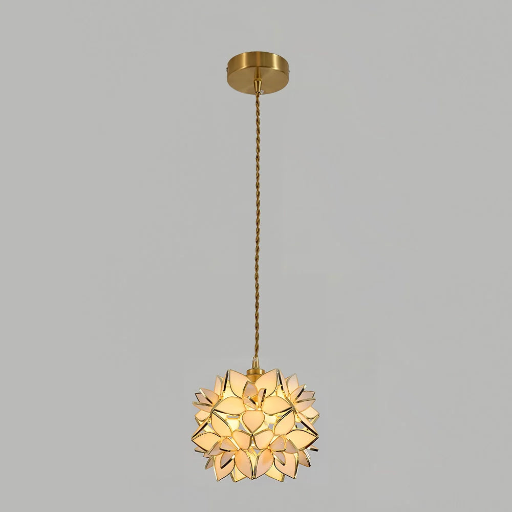 Floral Glass Pendant Lamp