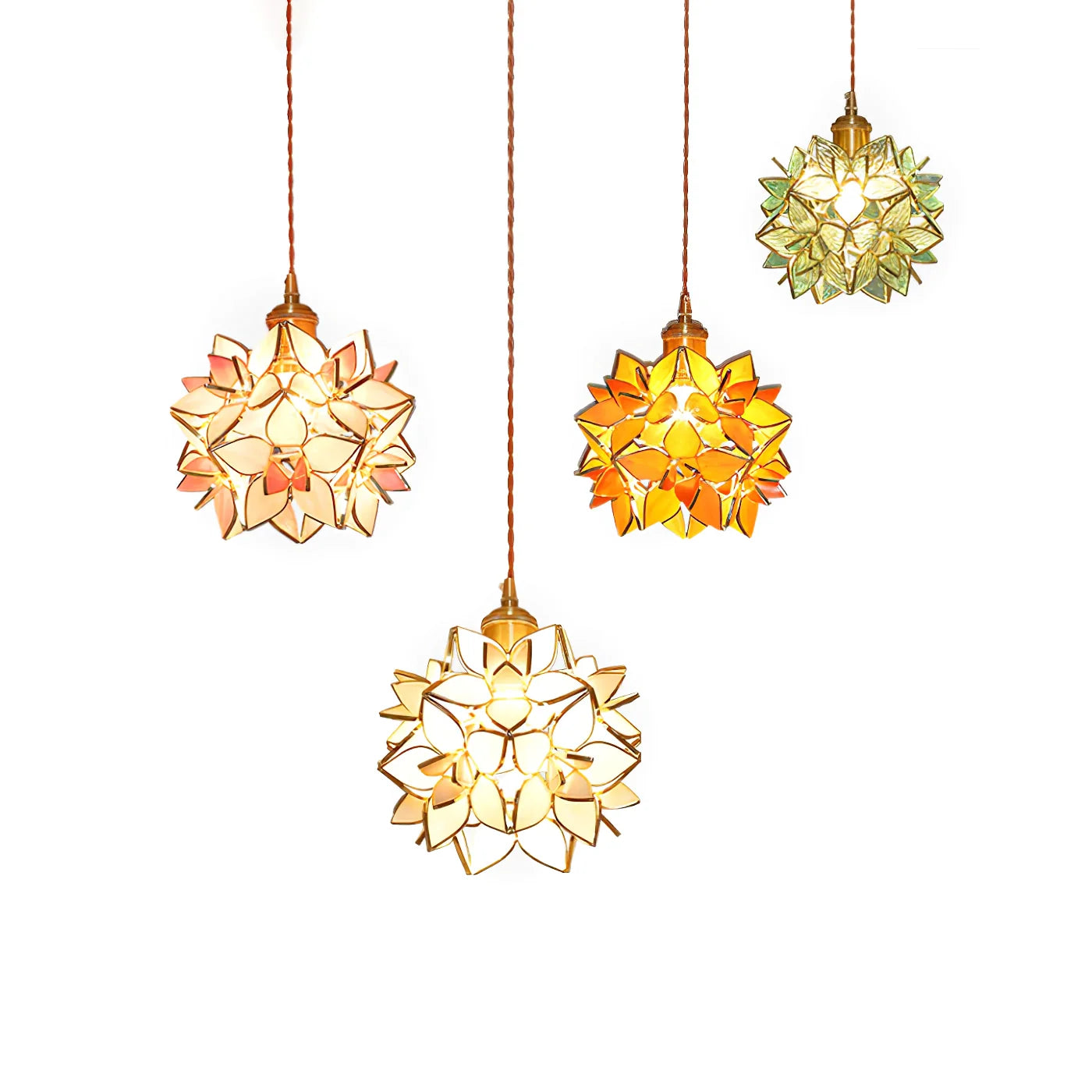 Floral Glass Pendant Lamp