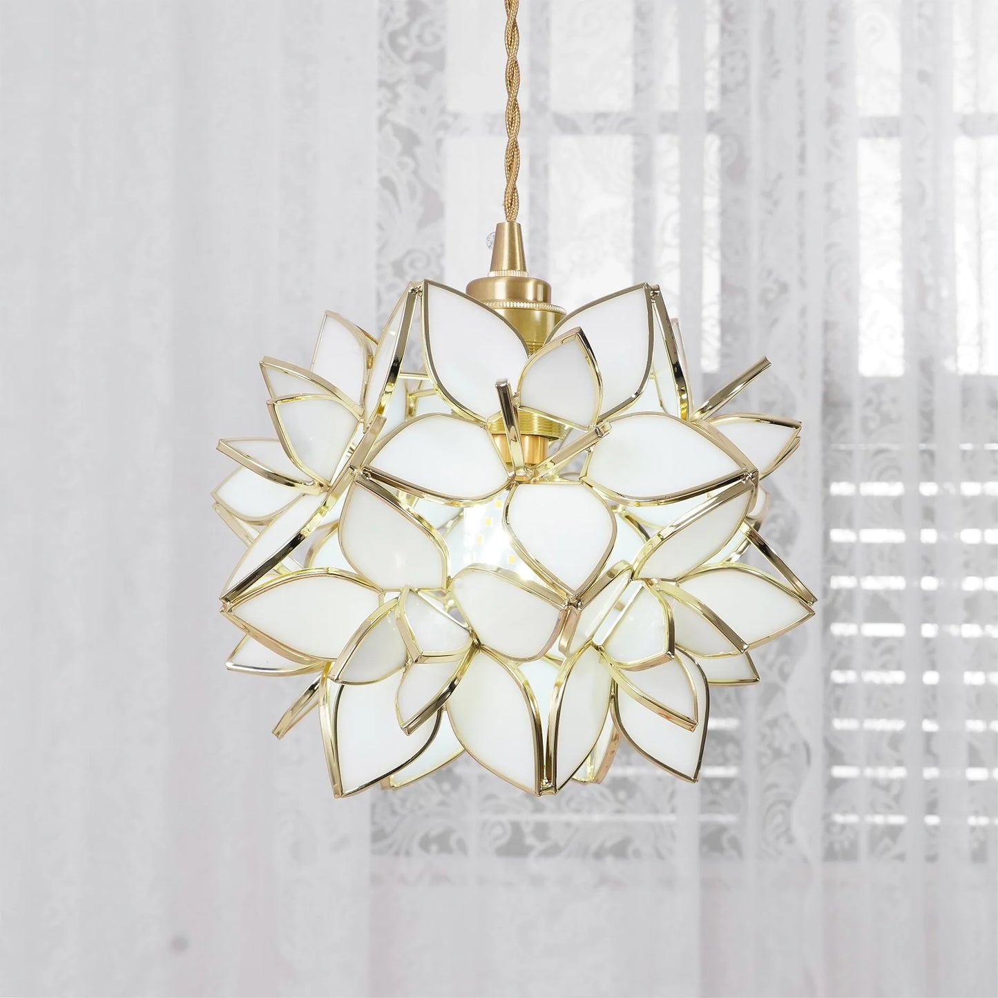 Floral Glass Pendant Lamp