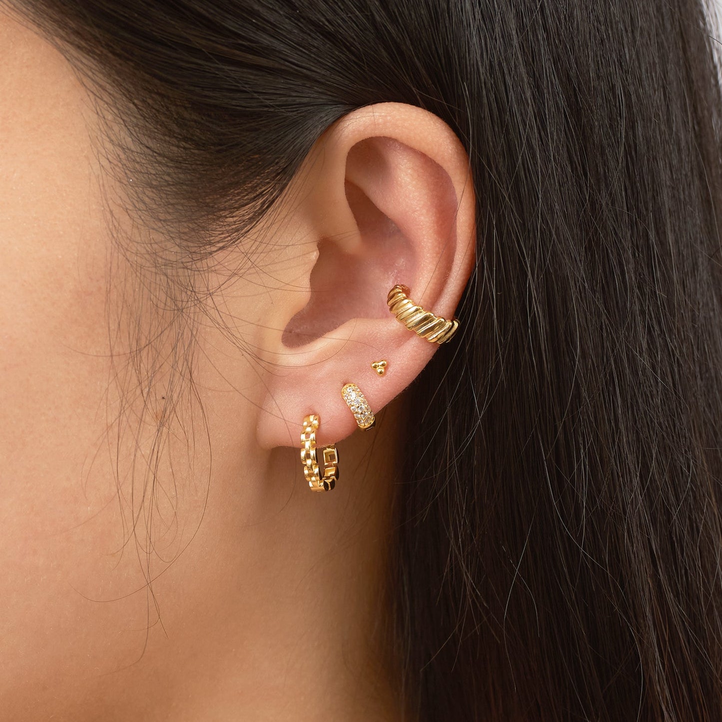 CZ Gem Circle Hoops