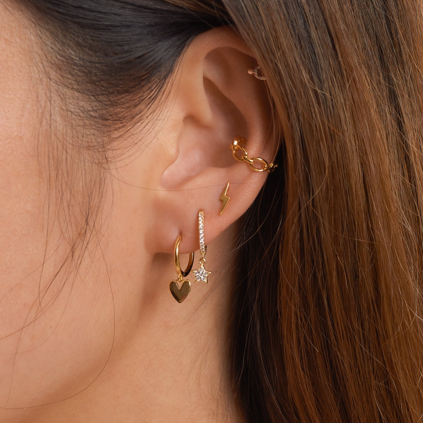 Tiny Lightning Bolt Stud Earrings