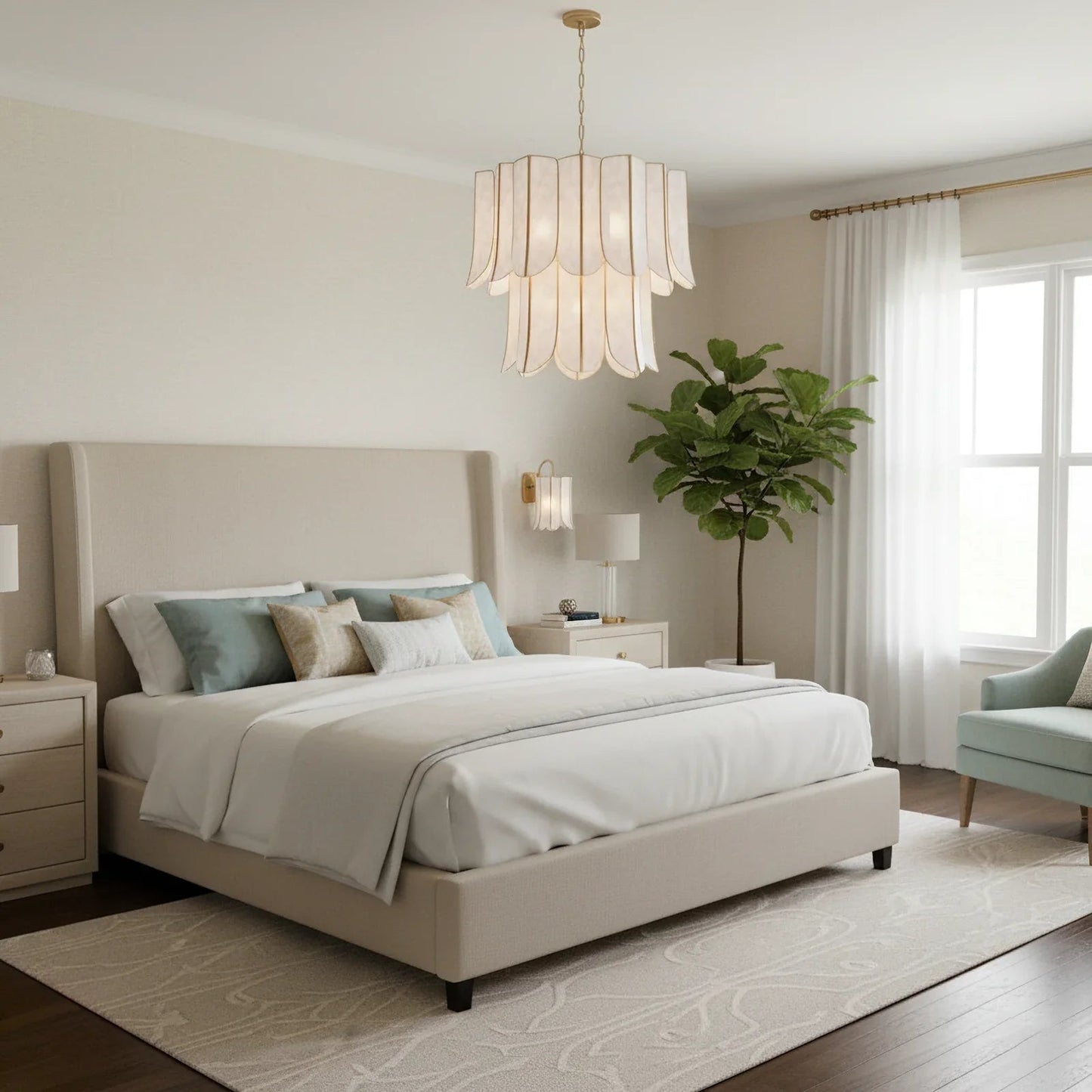 Cartagena Vintage Gold Leaf Chandelier
