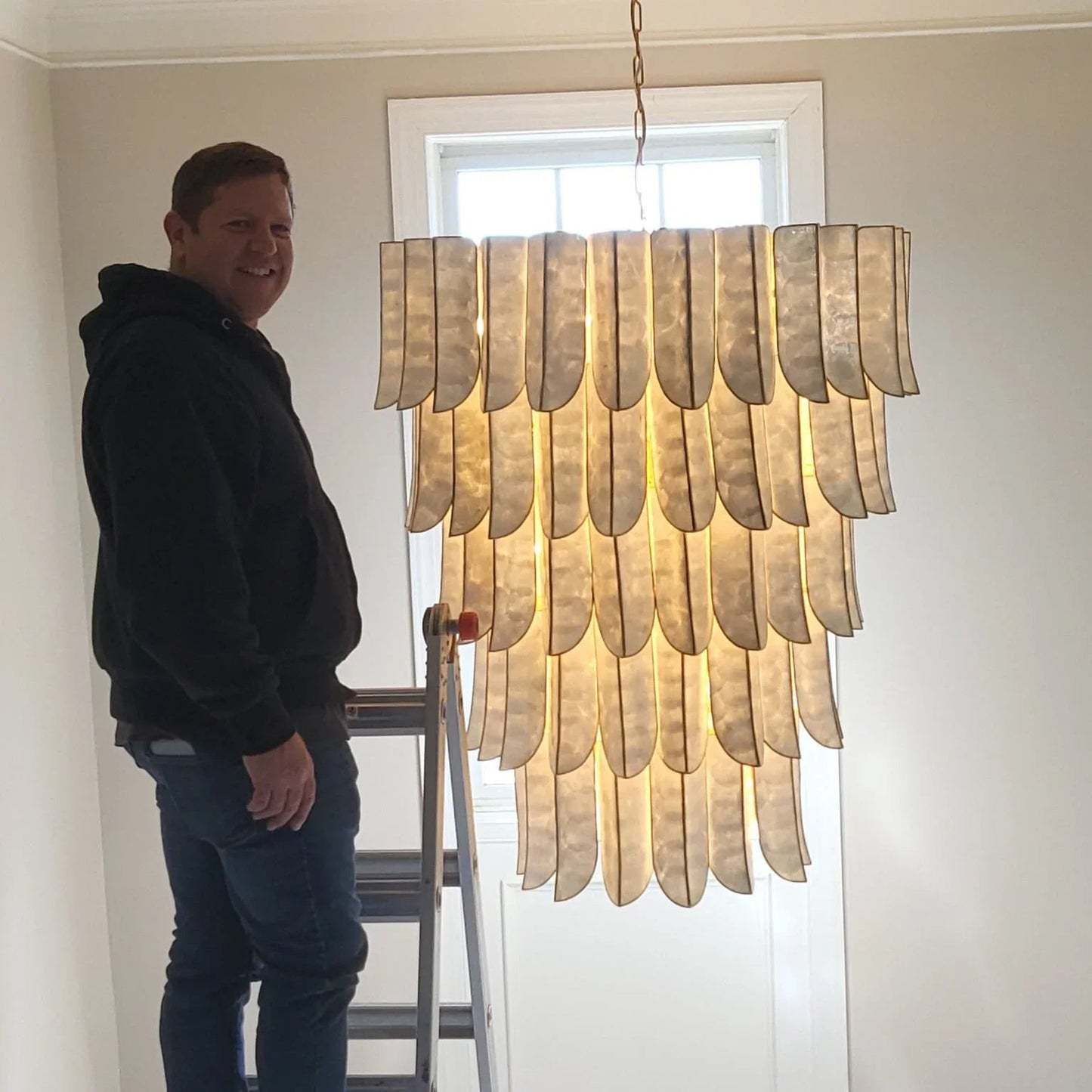 Cartagena Vintage Gold Leaf Chandelier