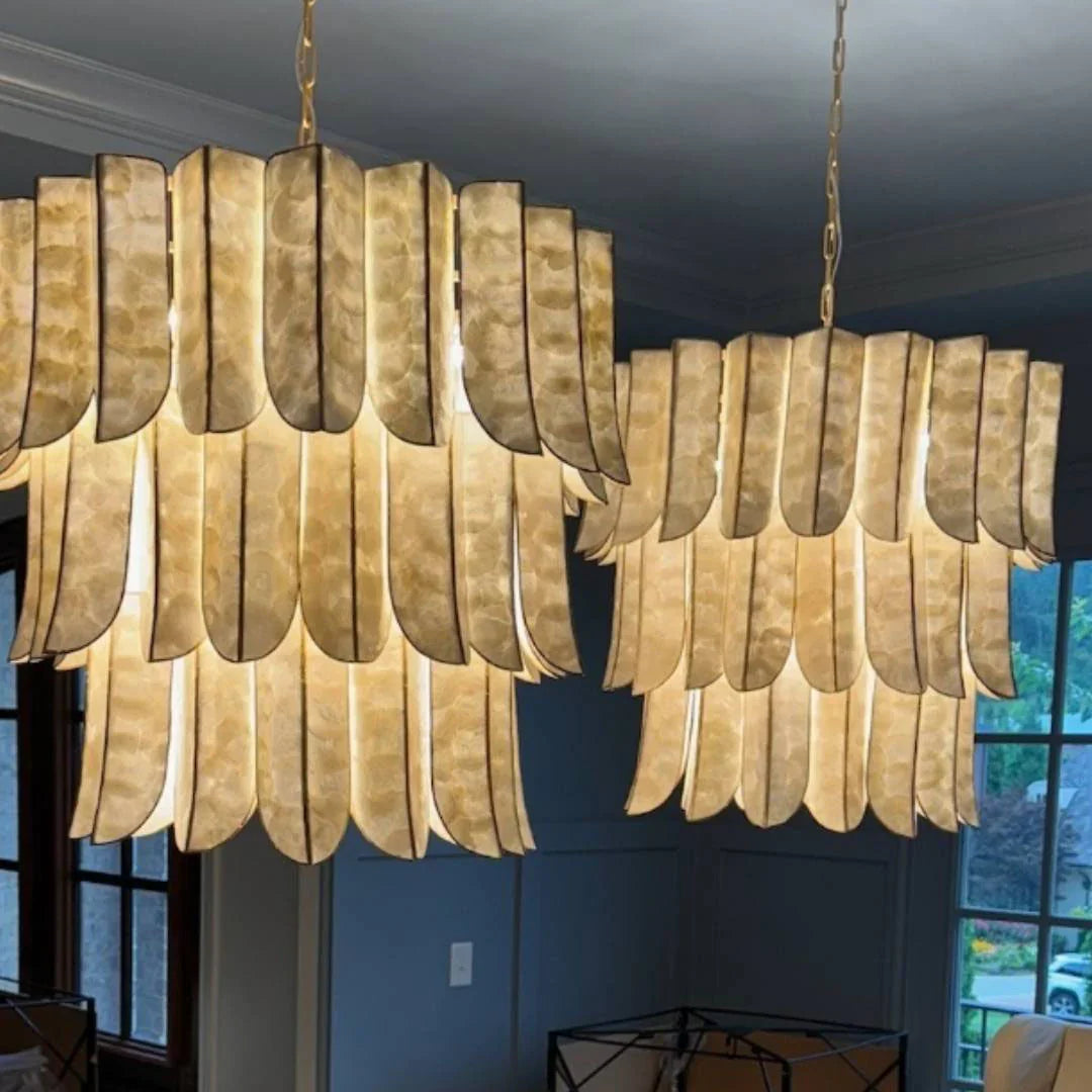Cartagena Vintage Gold Leaf Chandelier