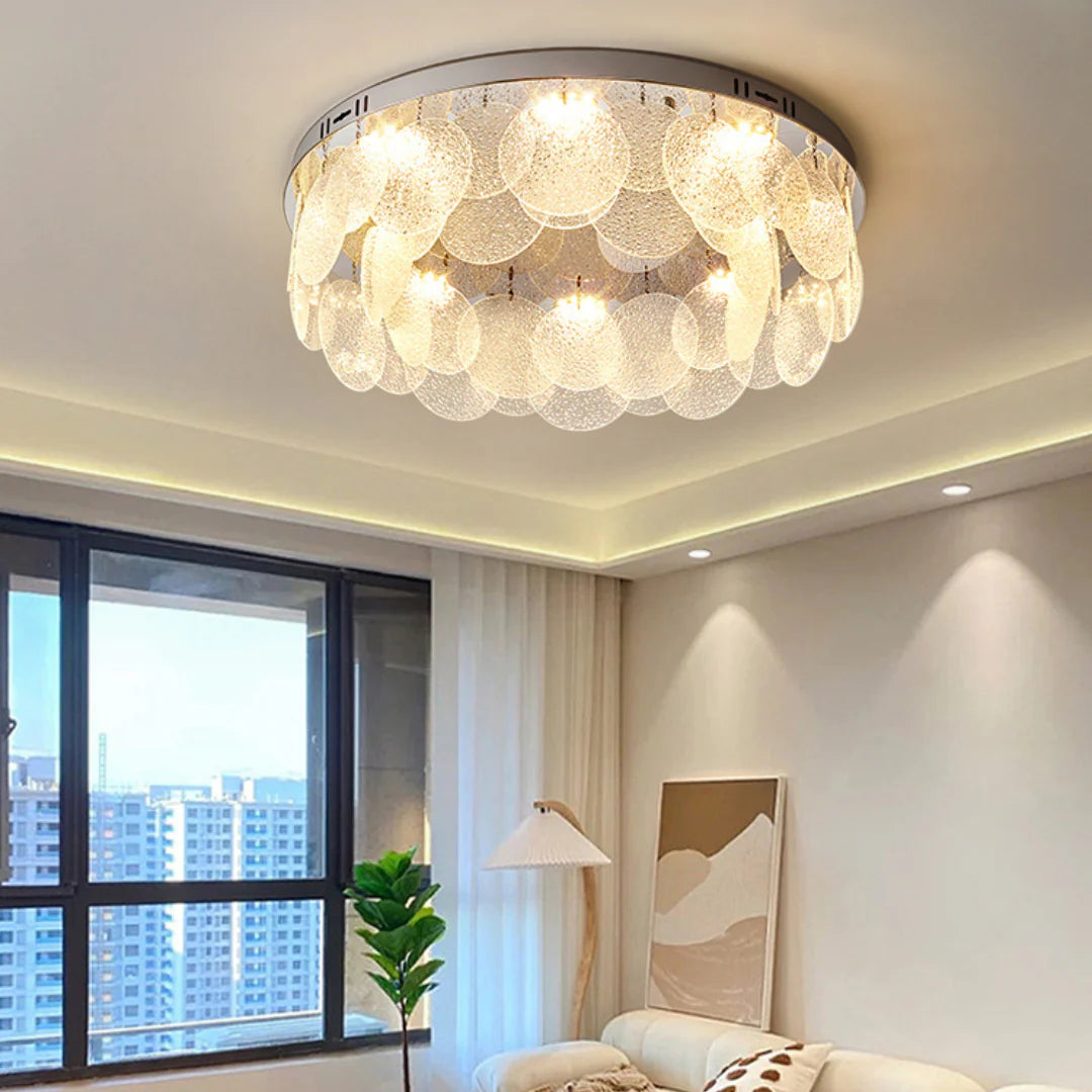 Casper Disc Glass Ceiling Lamp