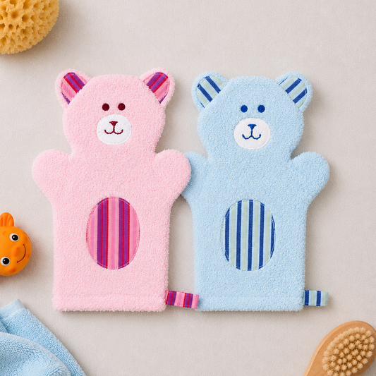 Bear Puppet Washcloth - Oakley the Bear