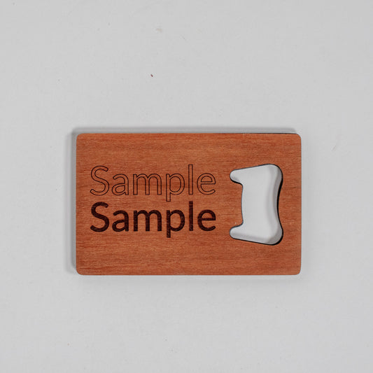 Wood Veneer Wallet Bottle Opener