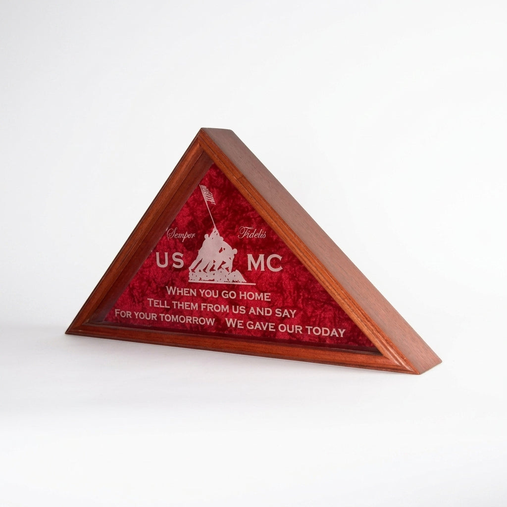 Ceremonial Casket Flag Cases, Casket Flag Case - Red