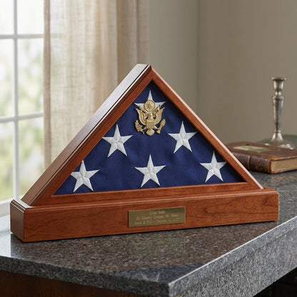 American Flag Display Case Pedestals, US Flags Frame.