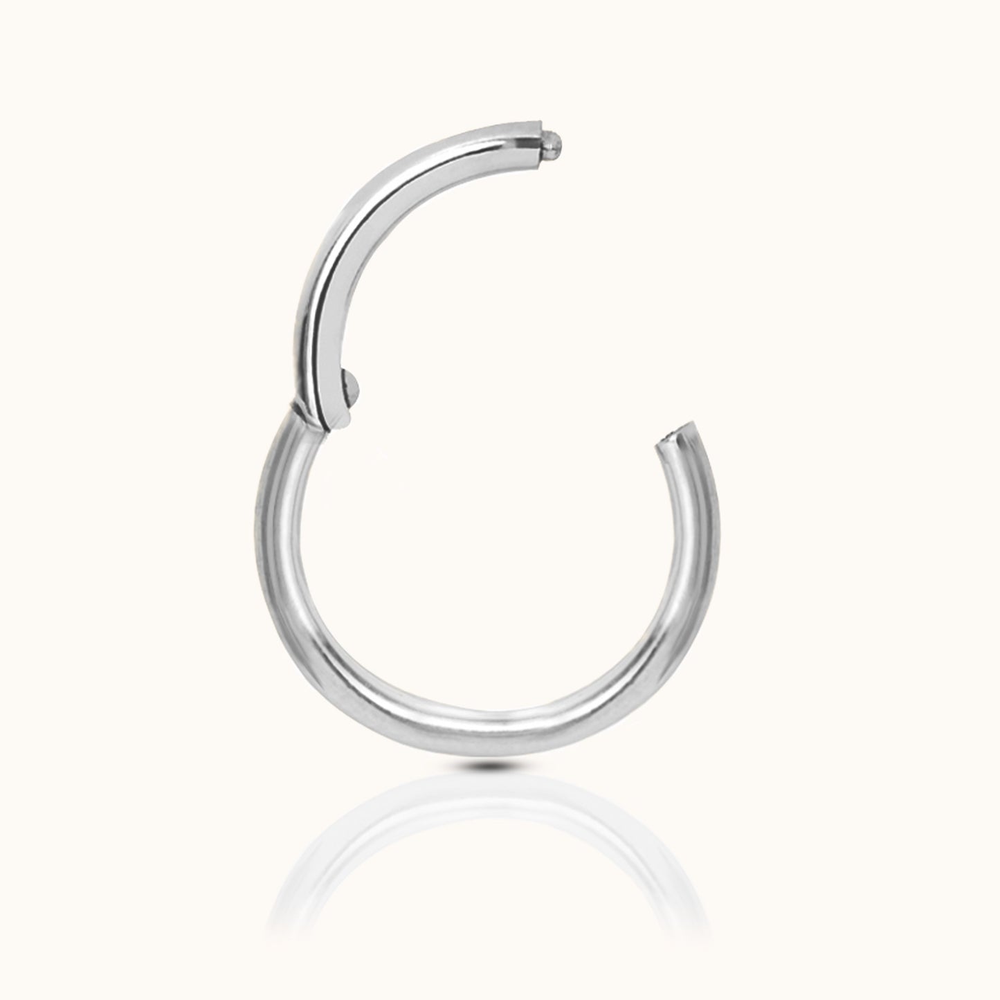 Classic Clicker 12mm Titanium Hinged Nap Hoop Earring