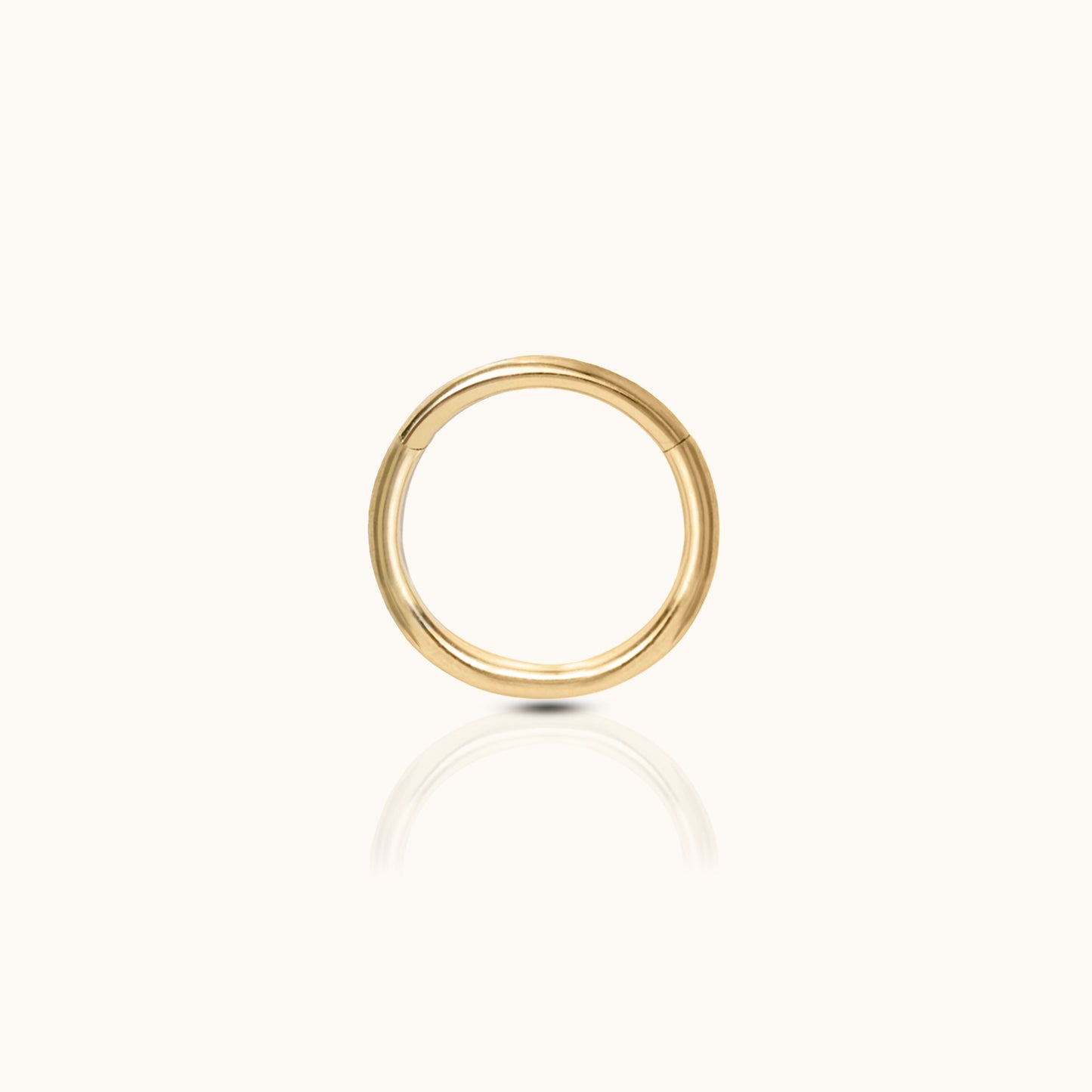 Classic Clicker 6mm Titanium PVD Plating Hinged Hoop Earring