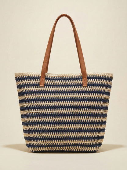Artisanal Handwoven Large Tote for Summer Vacation