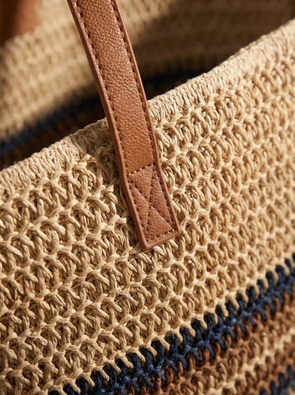 Artisanal Handwoven Large Tote for Summer Vacation