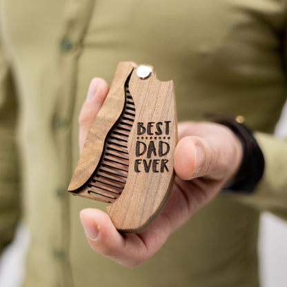 Wooden Beard Comb – Best Dad Ever